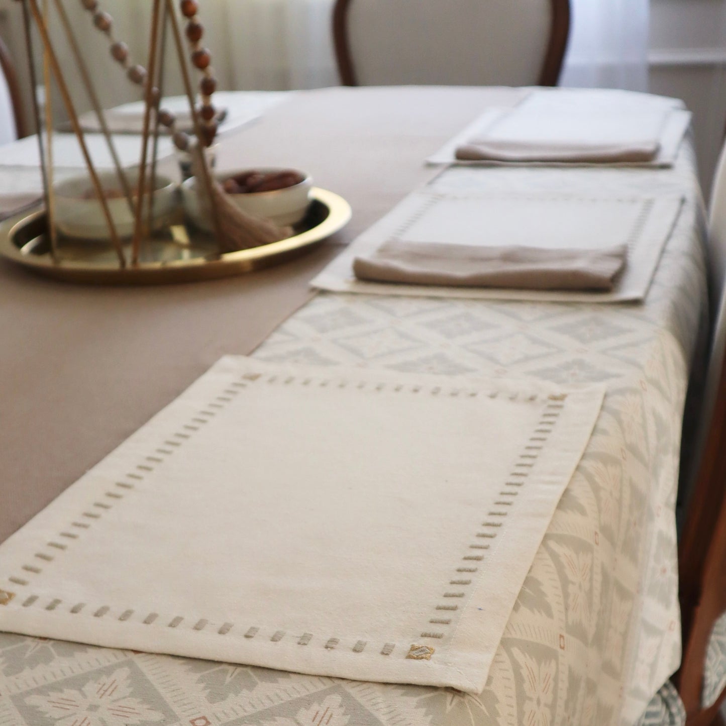 Mural Embroidered Placemats