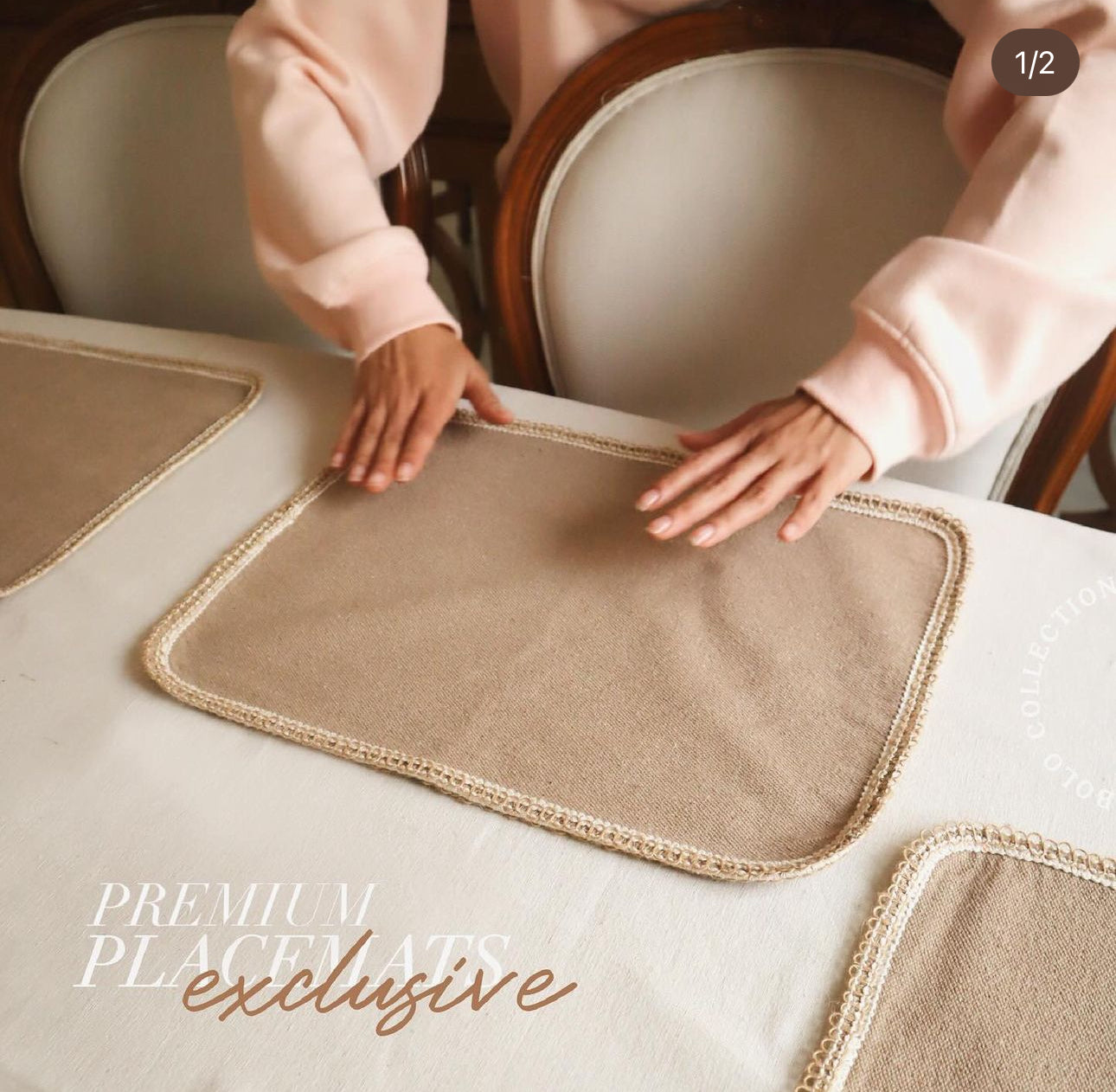 Bolo Thin Boarder Placemats Set Of 8 Pieces