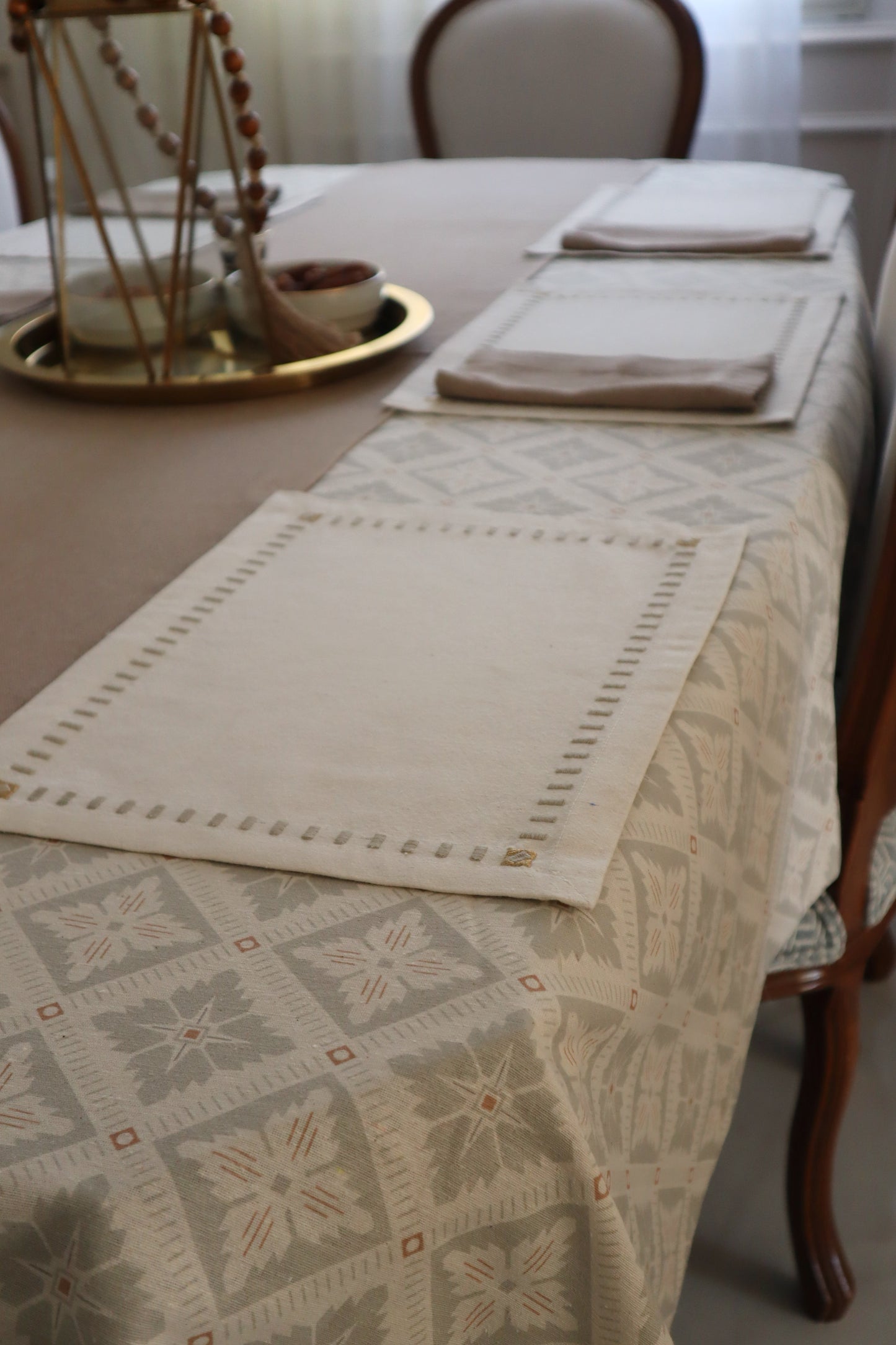 Mural Embroidered Placemats