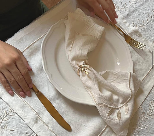 Hojas Embroidered Placemats