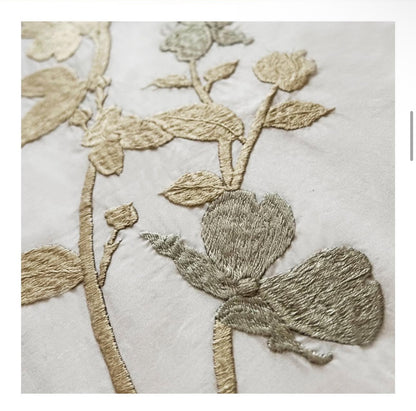 Floral Embroidered Flat Bedsheet Set