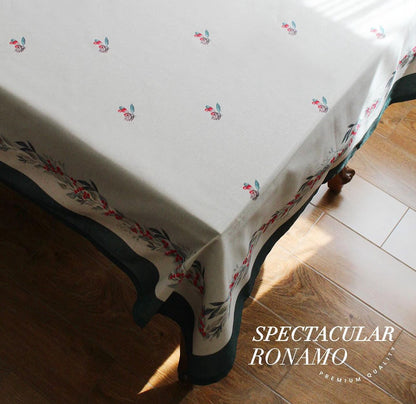 Ronamo Green Boarder Tablecloth