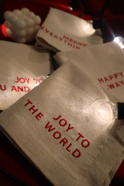 Rouge Embroidered Napkins