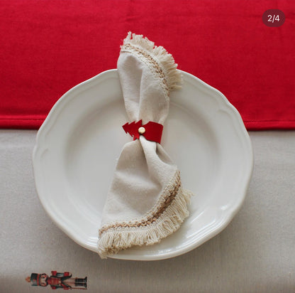 Rouge Napkin Ring Set of 8 Pieces