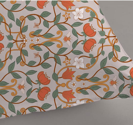 Tulip Blossoms Patterned Bedsheet Set