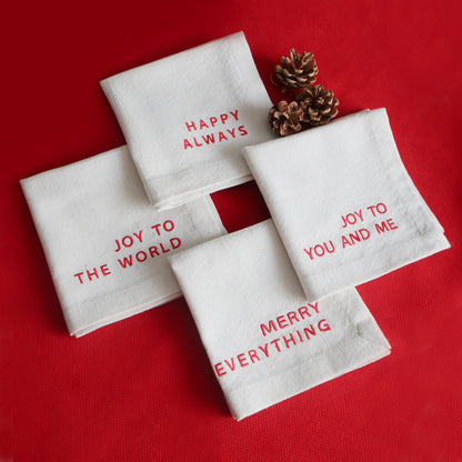 Rouge Embroidered Napkins