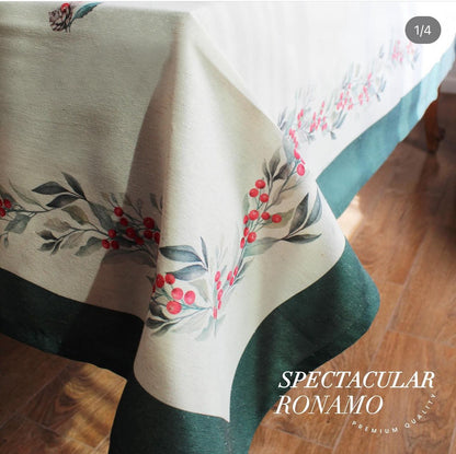 Ronamo Green Boarder Tablecloth